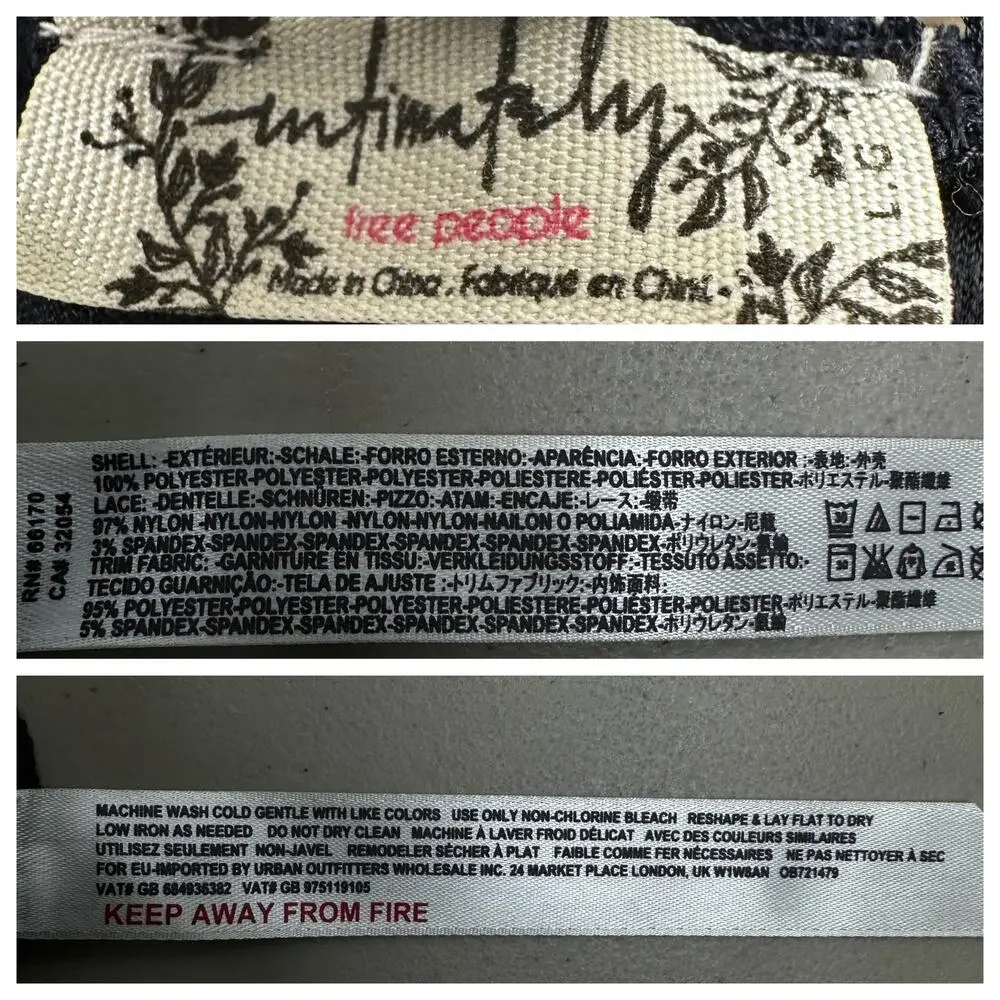 Free People Crushed Velvet Sheer Lace Blue Maxi Dress Large Fairy Witchy Gothic - Picture 16 of 16